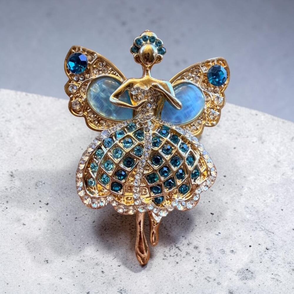 Moonbeam Ballerina Fairy Brooch / Necklace Charm